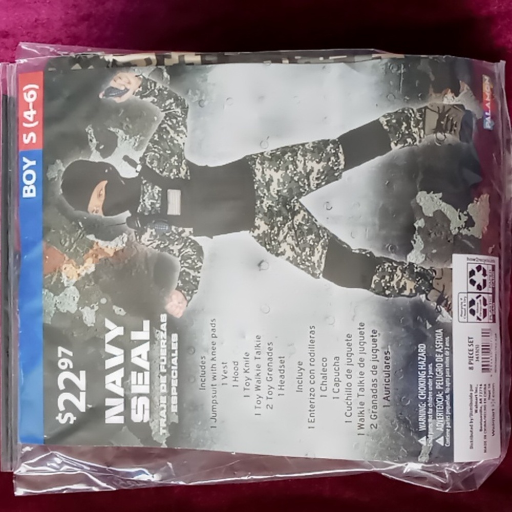 Palamon Boy's Navy Seal Halloween Costume 8 Piece Set Size Small 4-6